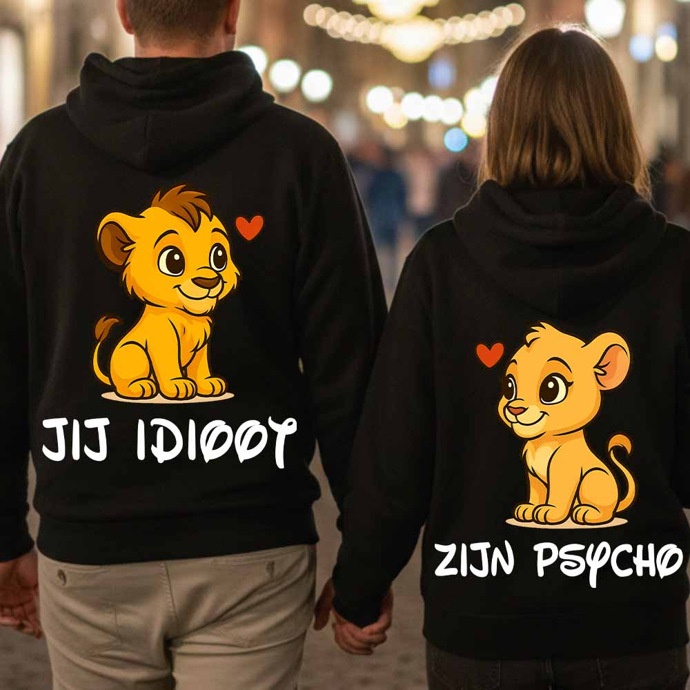 Idioot & Psycho Leeuw - Premium Hoodie Bundel