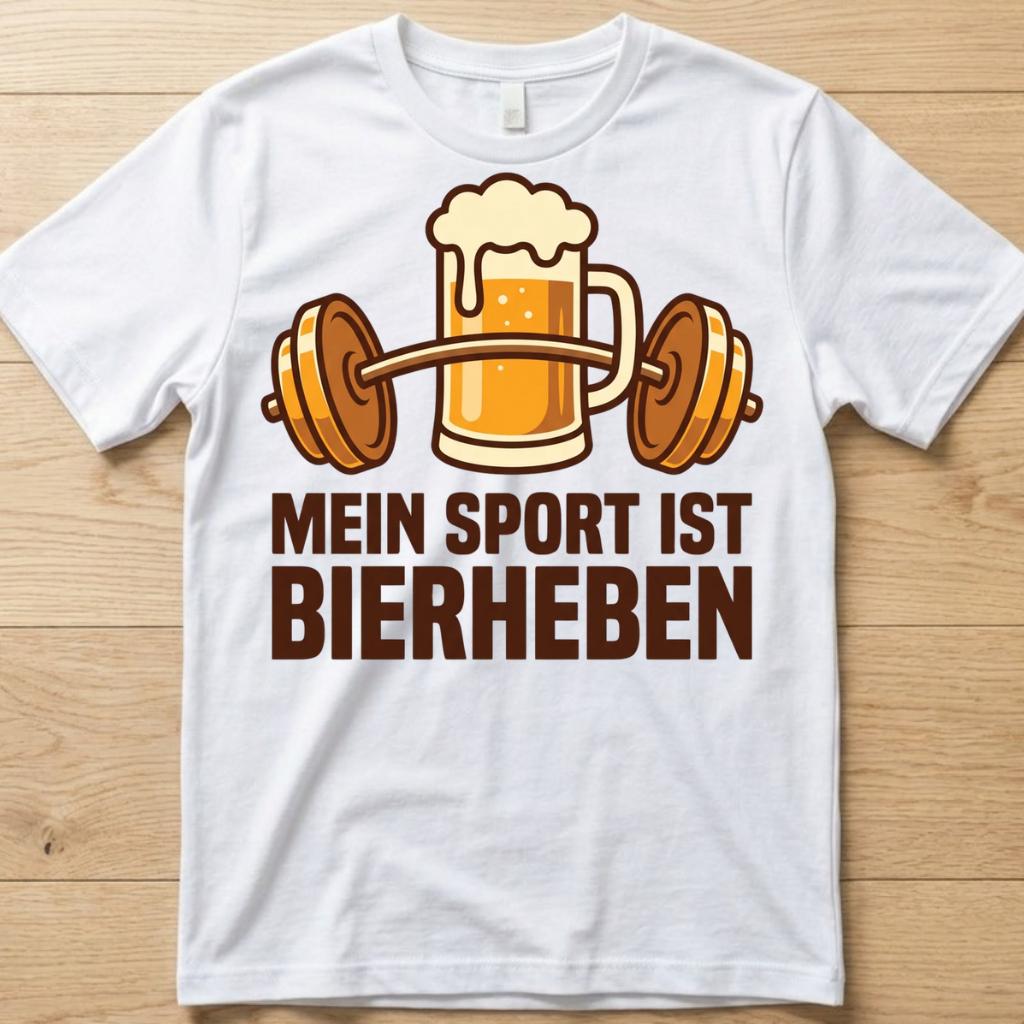 Bierheben WM 2026 T-Shirt weiß Mockup