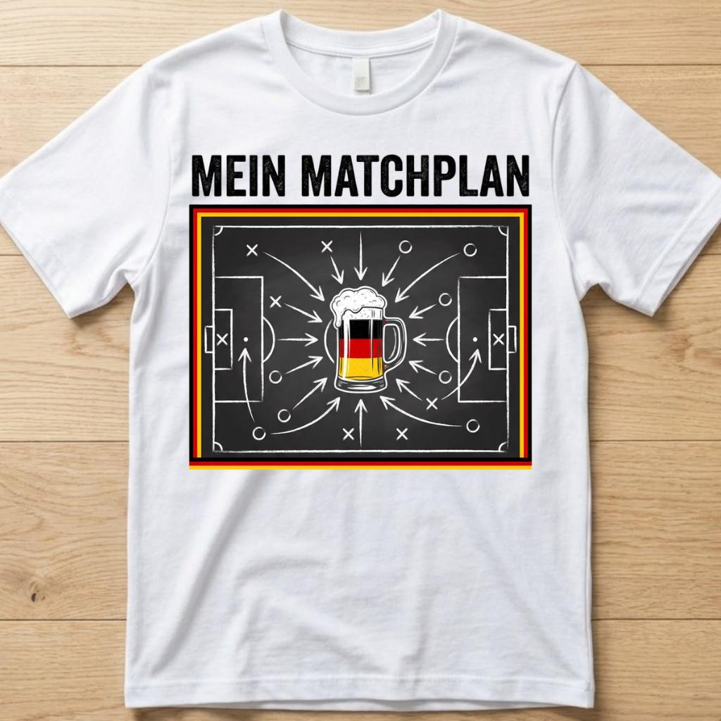 Matchplan WM 2026 T-Shirt weiß Mockup