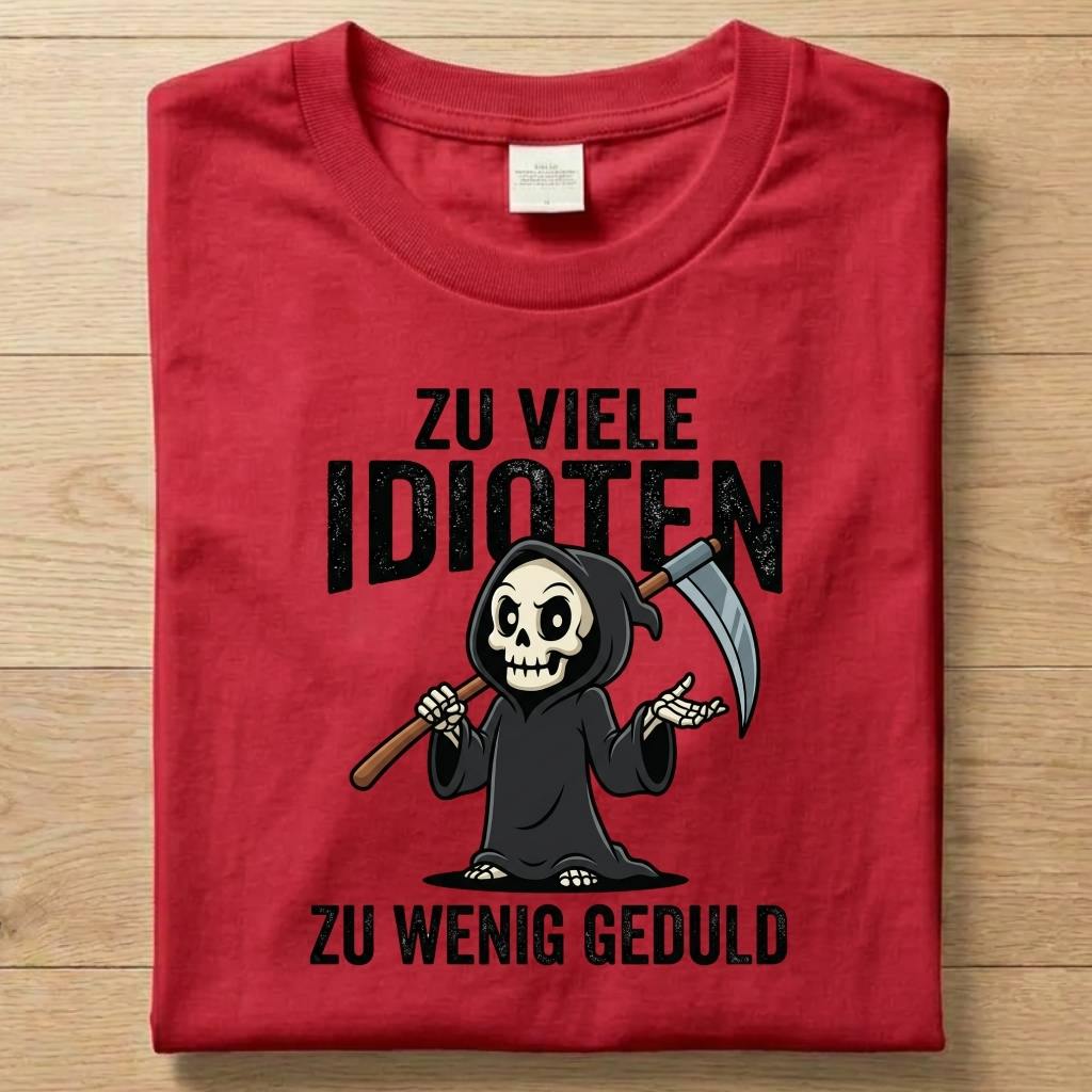 Zu viele Idioten - Gute Laune T-Shirt Unisex