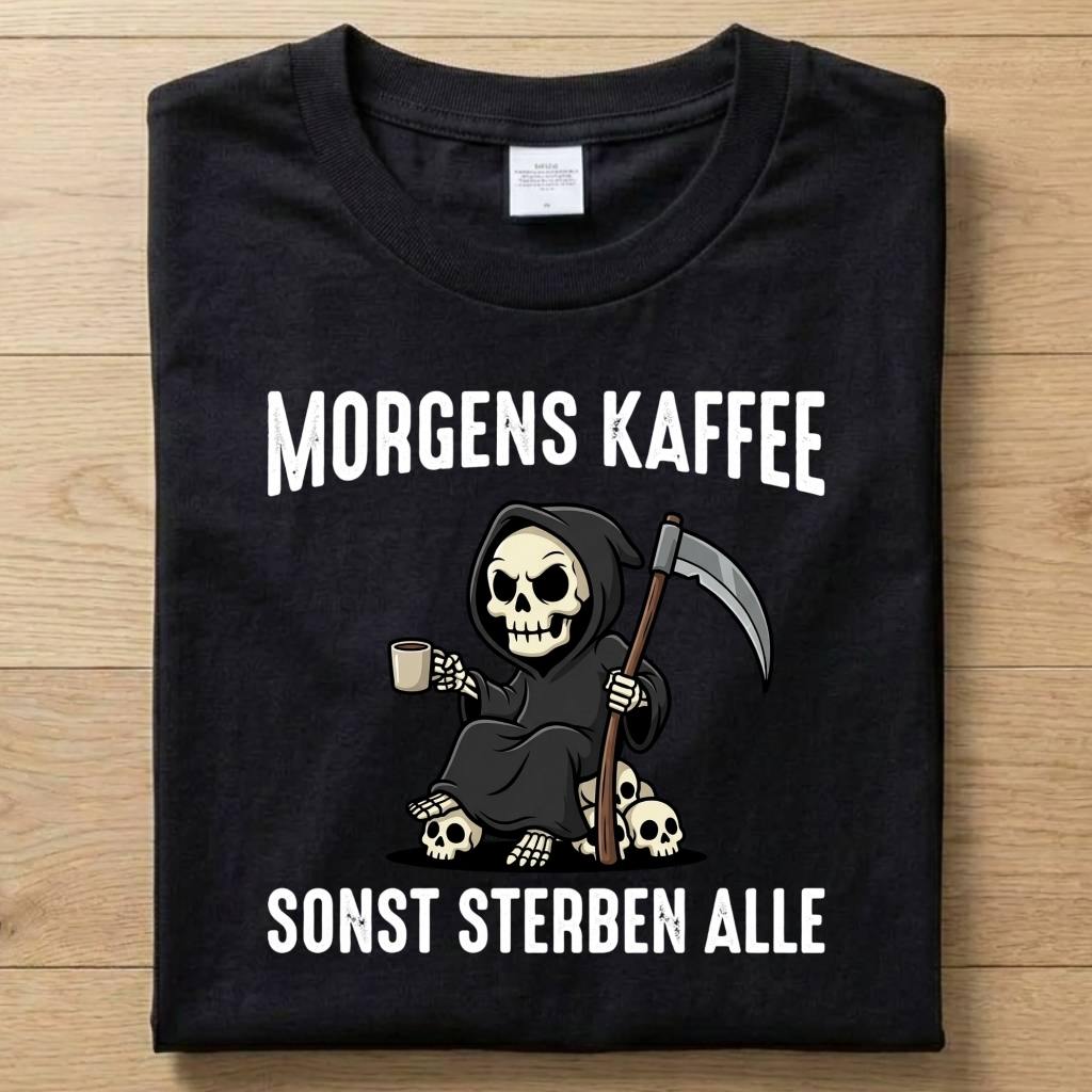 Morgens Kaffee - Gute Laune T-Shirt Unisex