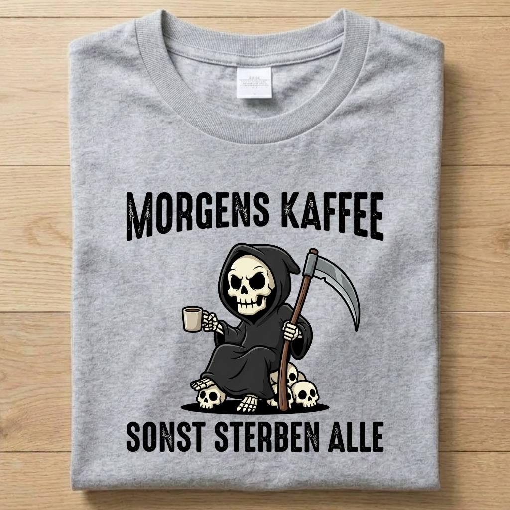 Morgens Kaffee - Gute Laune T-Shirt Unisex