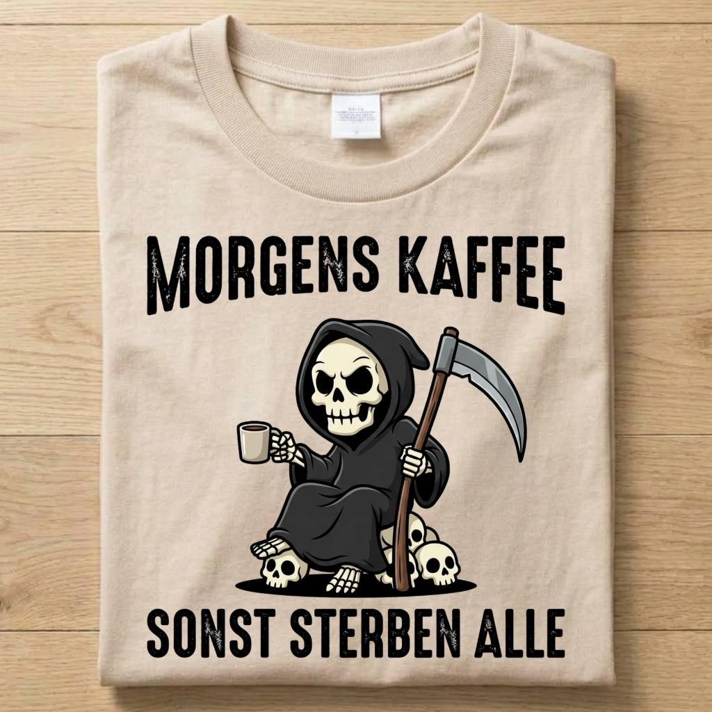 Morgens Kaffee - Gute Laune T-Shirt Unisex
