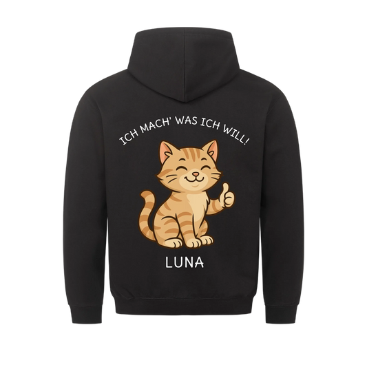 Katzen Ich Will - Hoodie Personalisierbar
