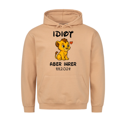 Idiot Löwe Vorne - Hoodie Bündel (Personalisierbar mit Datum)