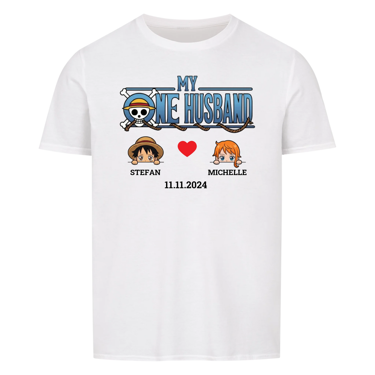 My One Husband - T-Shirt (Personalisierbar mit Datum)
