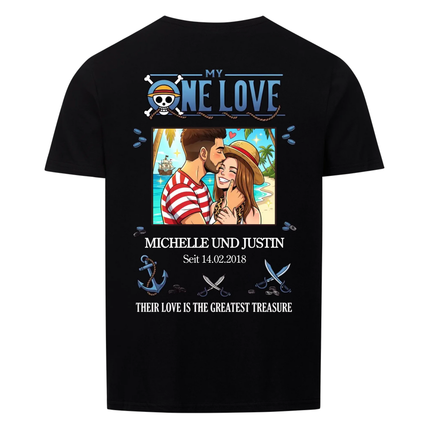 My One Love Upload 1 – Personalisierbares Geschenk für Paare (Rückendruck)