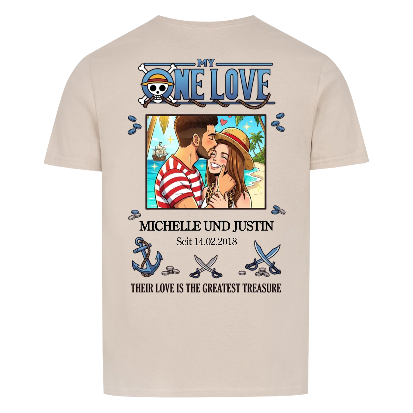 My One Love Upload 1 – Personalisierbares Geschenk für Paare (Rückendruck)