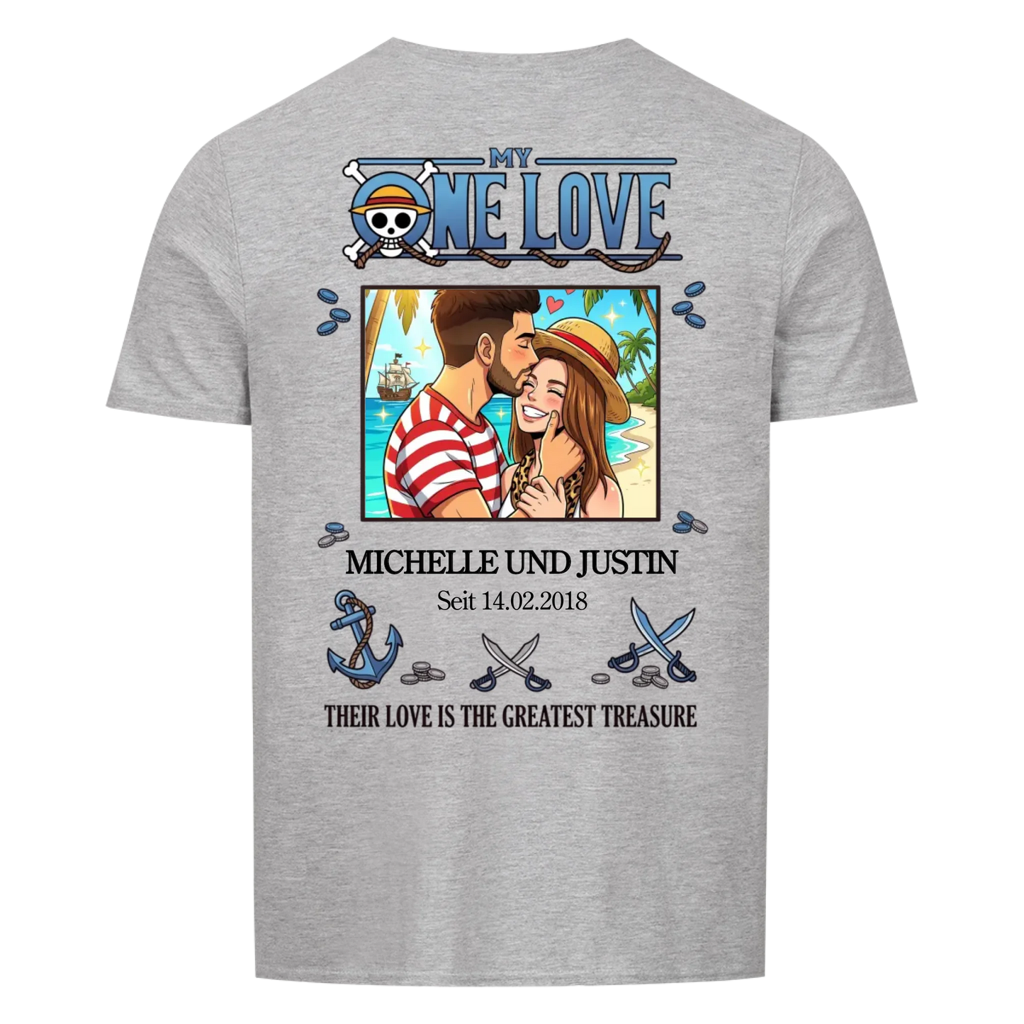 My One Love Upload 1 – Personalisierbares Geschenk für Paare (Rückendruck)
