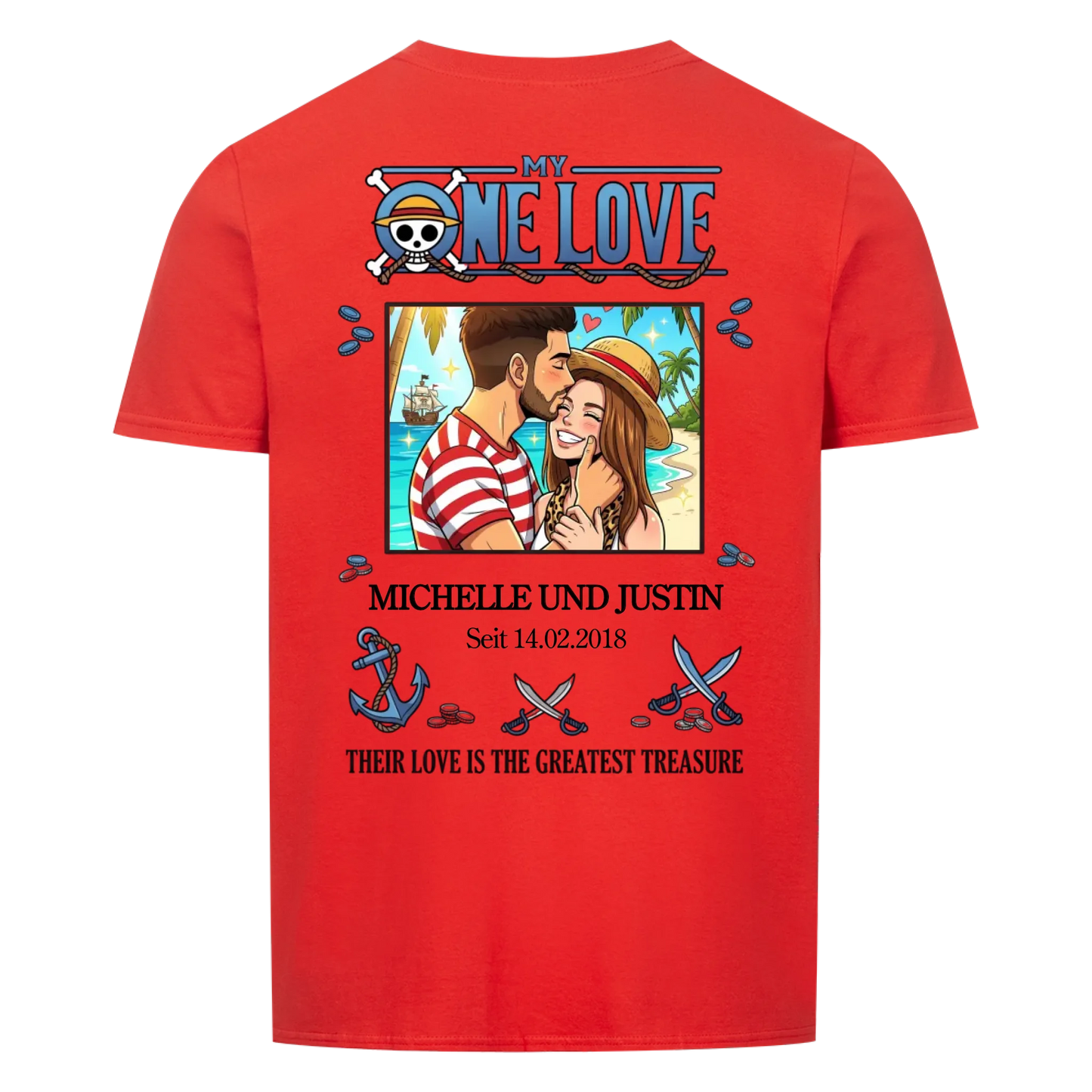 My One Love Upload 1 – Personalisierbares Geschenk für Paare (Rückendruck)