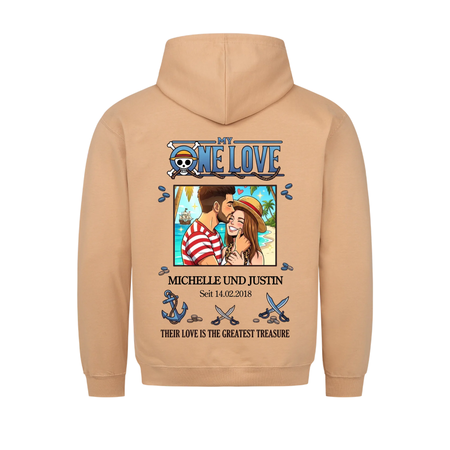 My One Love Upload 1 – Personalisierbares Geschenk für Paare (Rückendruck)