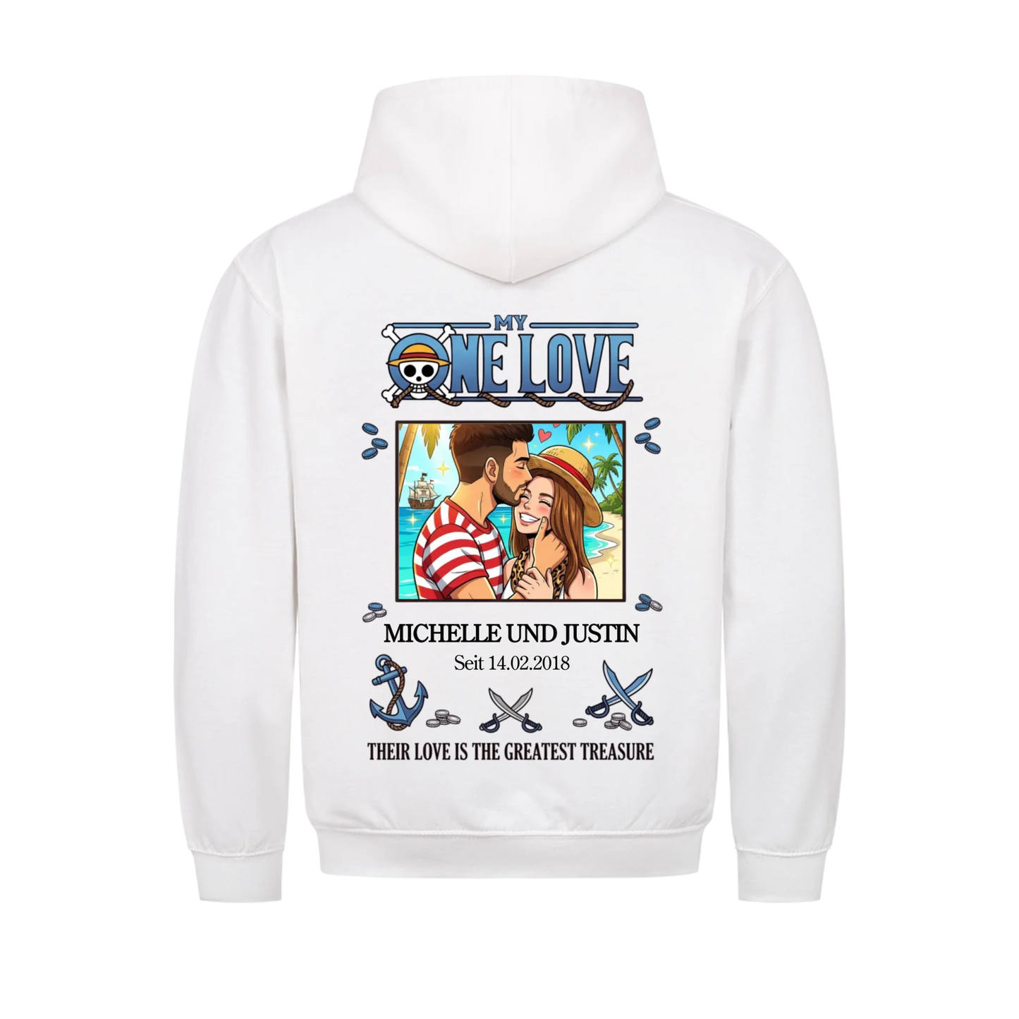 My One Love Upload 1 – Personalisierbares Geschenk für Paare (Rückendruck)