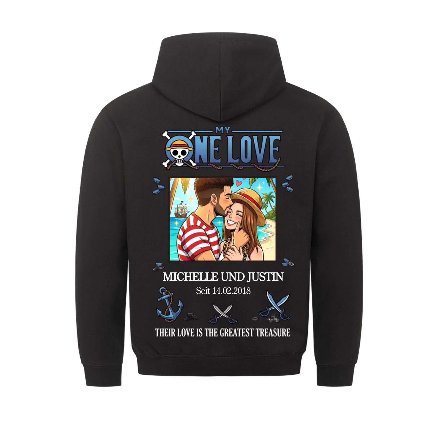 My One Love Upload 1 – Personalisierbares Geschenk für Paare (Rückendruck)