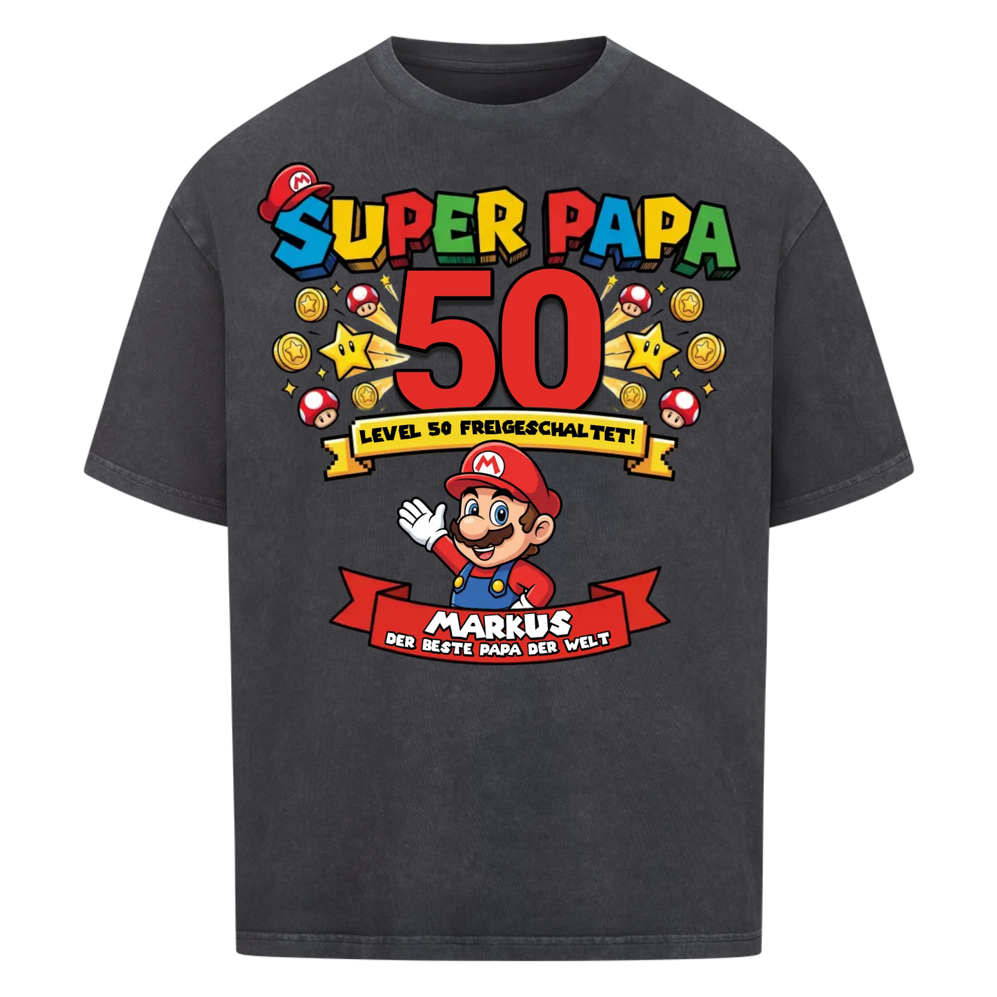 Super Papa BDay - Personalisierbares Geschenk zum Geburtstag für Papa