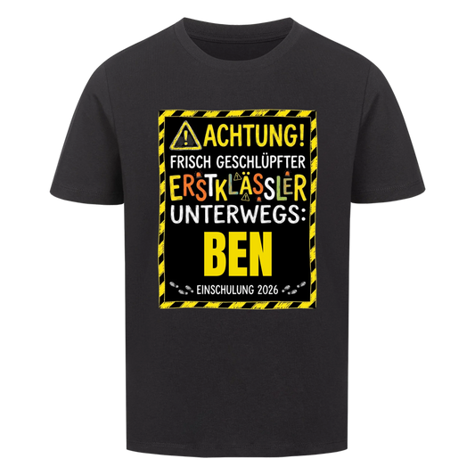 Achtung - Kinder T-Shirt zur Einschulung