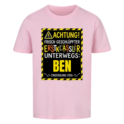 Achtung - Kinder T-Shirt zur Einschulung