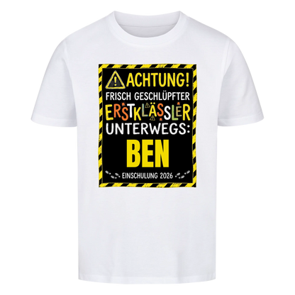 Achtung - Kinder T-Shirt zur Einschulung