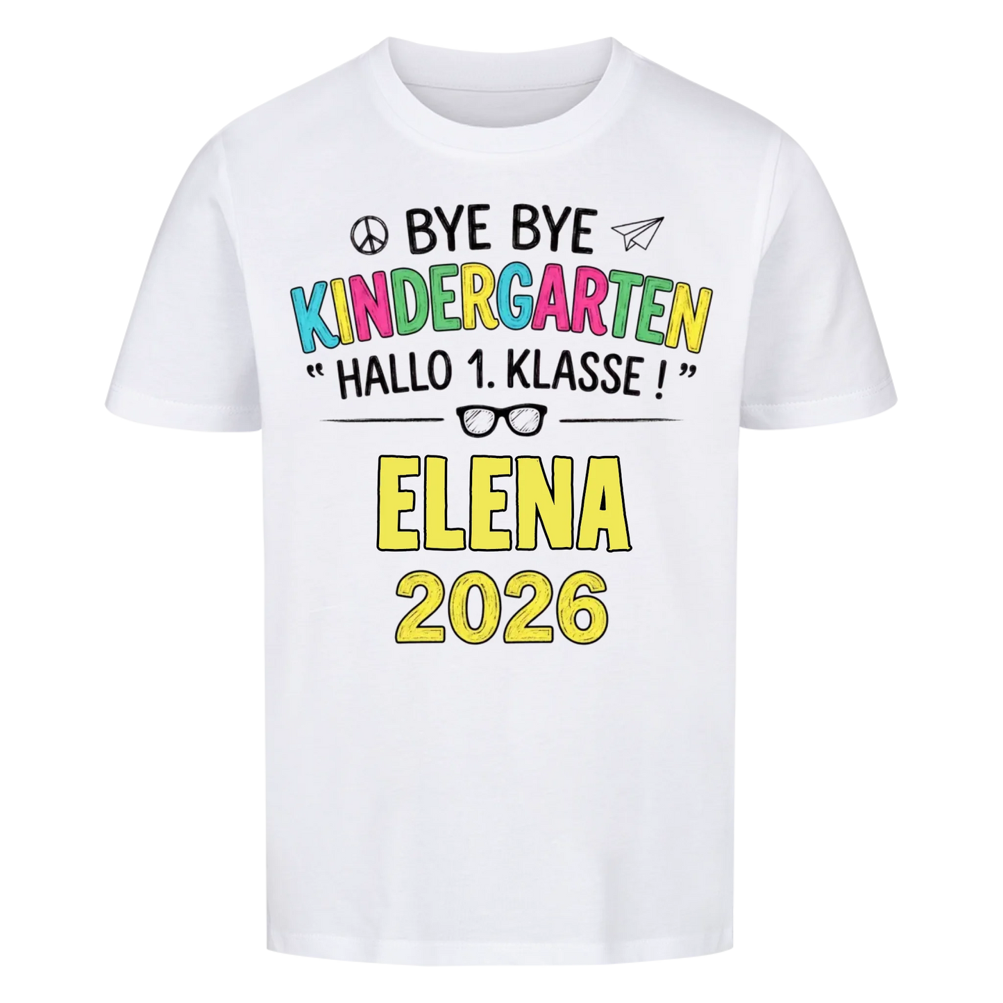 Hallo 1. Klasse - Kinder T-Shirt zur Einschulung