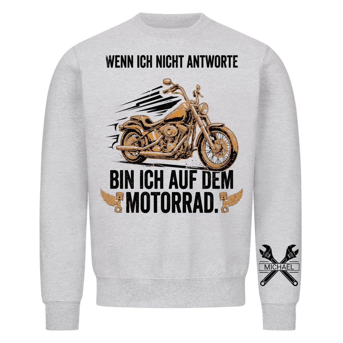 Bin ich auf dem Motorrad - Lustiges Geschenk für Männer, Ehemann, Papa, Opa & Motorradfahrer - Personalisiertes Shirt