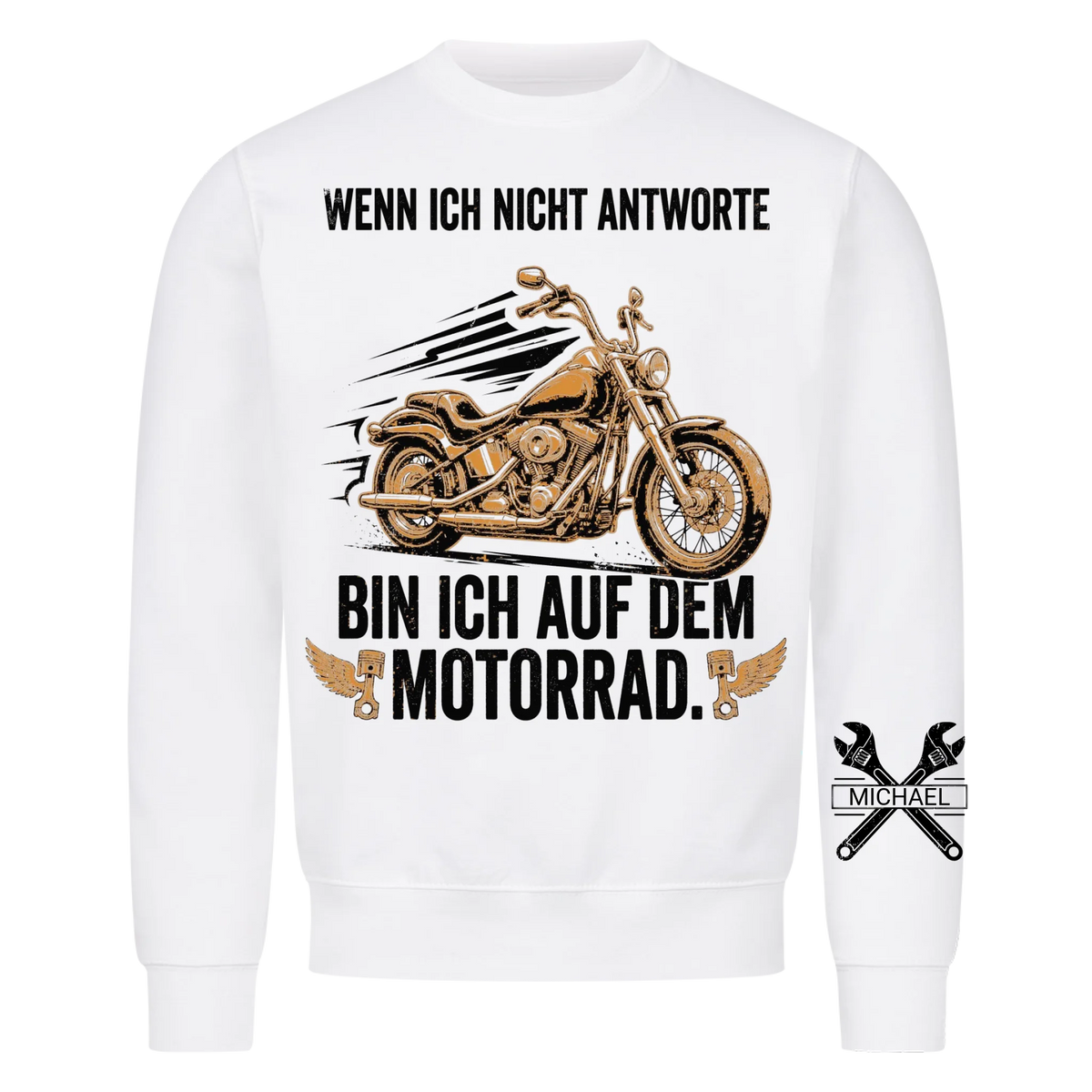 Bin ich auf dem Motorrad - Lustiges Geschenk für Männer, Ehemann, Papa, Opa & Motorradfahrer - Personalisiertes Shirt