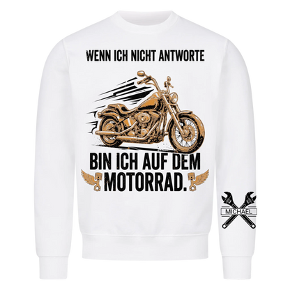 Bin ich auf dem Motorrad - Lustiges Geschenk für Männer, Ehemann, Papa, Opa & Motorradfahrer - Personalisiertes Shirt