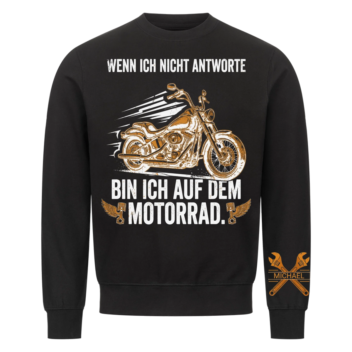 Bin ich auf dem Motorrad - Lustiges Geschenk für Männer, Ehemann, Papa, Opa & Motorradfahrer - Personalisiertes Shirt