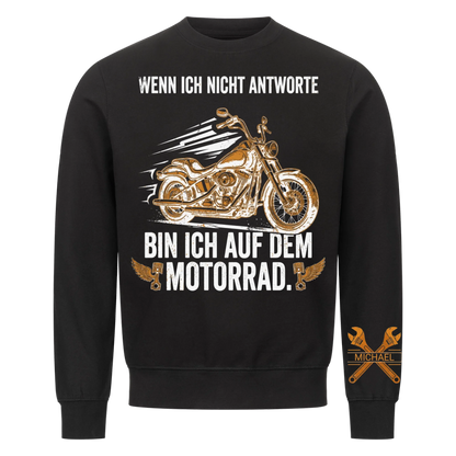 Bin ich auf dem Motorrad - Lustiges Geschenk für Männer, Ehemann, Papa, Opa & Motorradfahrer - Personalisiertes Shirt