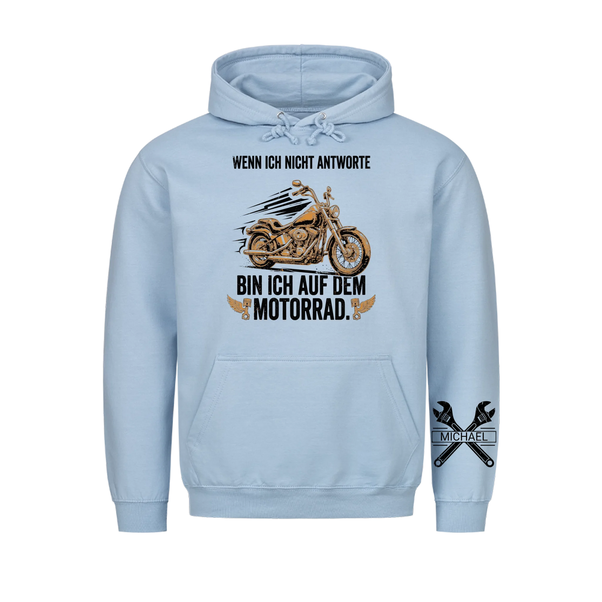 Bin ich auf dem Motorrad - Lustiges Geschenk für Männer, Ehemann, Papa, Opa & Motorradfahrer - Personalisiertes Shirt