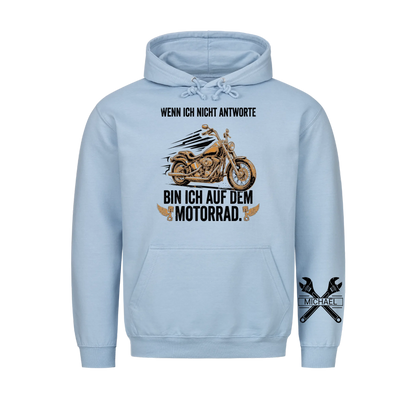 Bin ich auf dem Motorrad - Lustiges Geschenk für Männer, Ehemann, Papa, Opa & Motorradfahrer - Personalisiertes Shirt