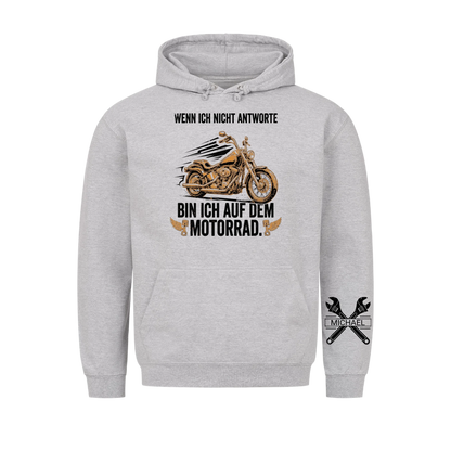 Bin ich auf dem Motorrad - Lustiges Geschenk für Männer, Ehemann, Papa, Opa & Motorradfahrer - Personalisiertes Shirt