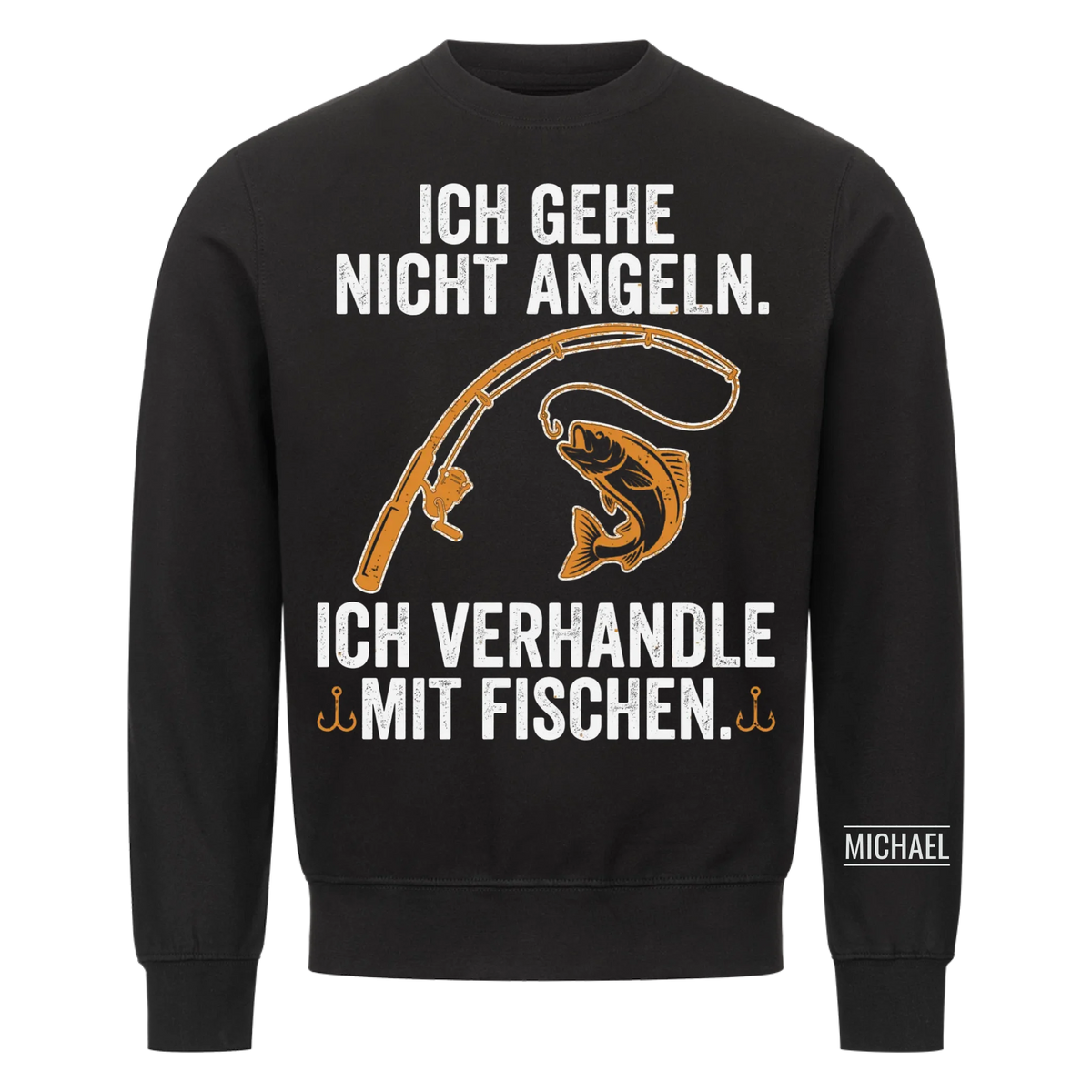 Ich verhandle mit Fischen - Lustiges Geschenk für Männer, Ehemann, Papa, Opa & Angler - Personalisiertes Shirt
