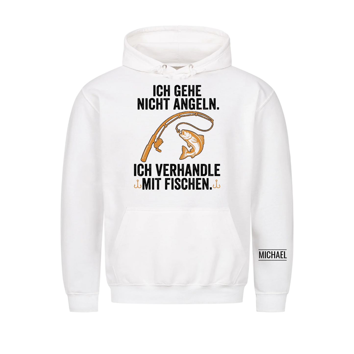 Ich verhandle mit Fischen - Lustiges Geschenk für Männer, Ehemann, Papa, Opa & Angler - Personalisiertes Shirt
