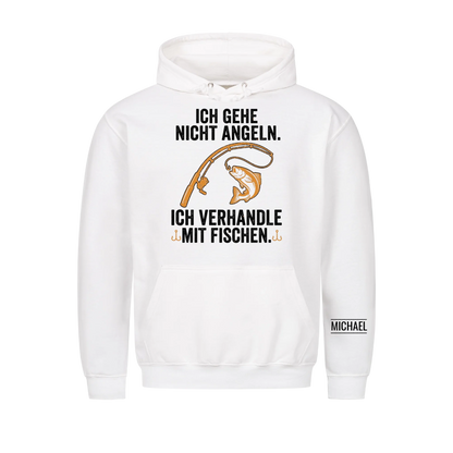 Ich verhandle mit Fischen - Lustiges Geschenk für Männer, Ehemann, Papa, Opa & Angler - Personalisiertes Shirt