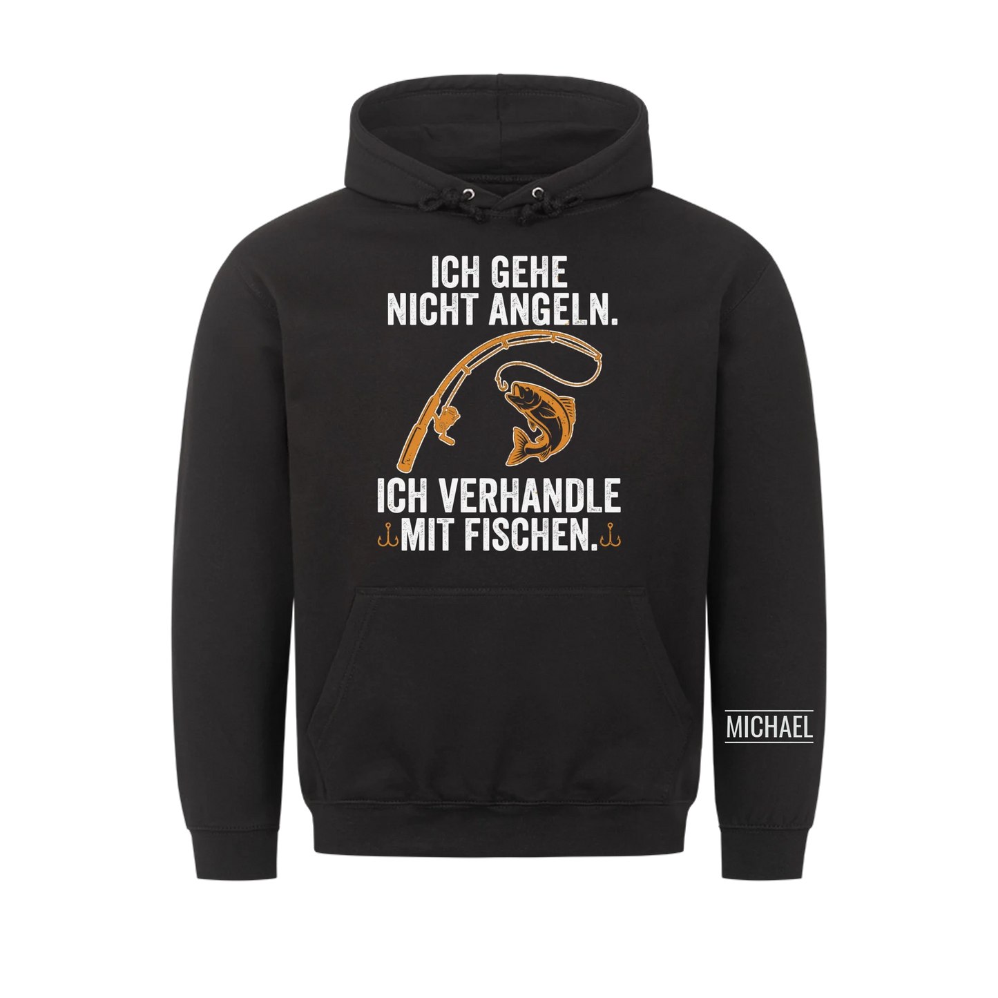 Ich verhandle mit Fischen - Lustiges Geschenk für Männer, Ehemann, Papa, Opa & Angler - Personalisiertes Shirt