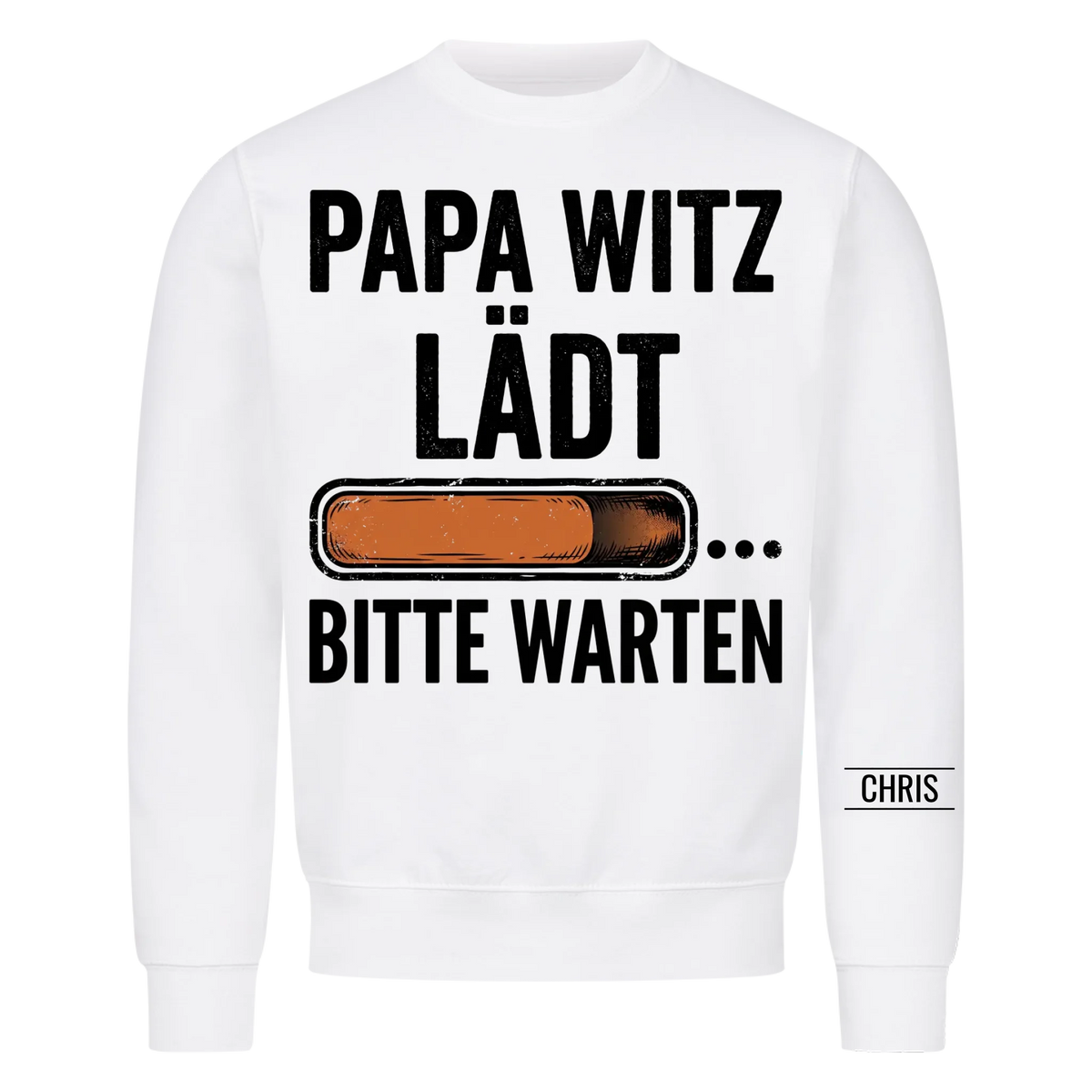 Papa Witz lädt Bitte warten - Lustiges Geschenk für Papa, Ehemann & Opa - Personalisiertes Shirt