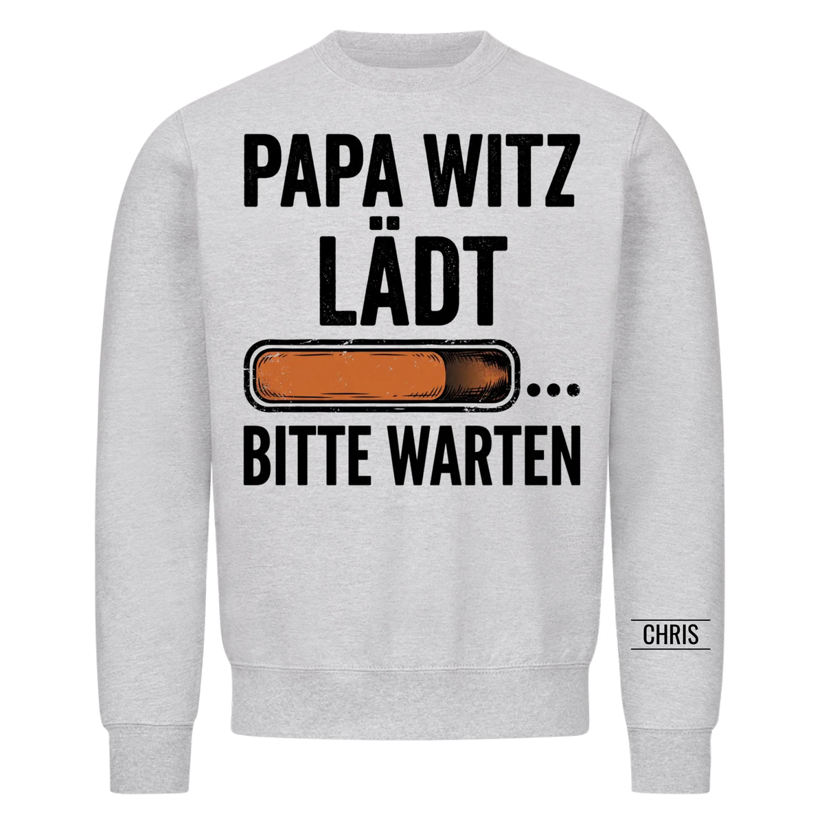 Papa Witz lädt Bitte warten - Lustiges Geschenk für Papa, Ehemann & Opa - Personalisiertes Shirt