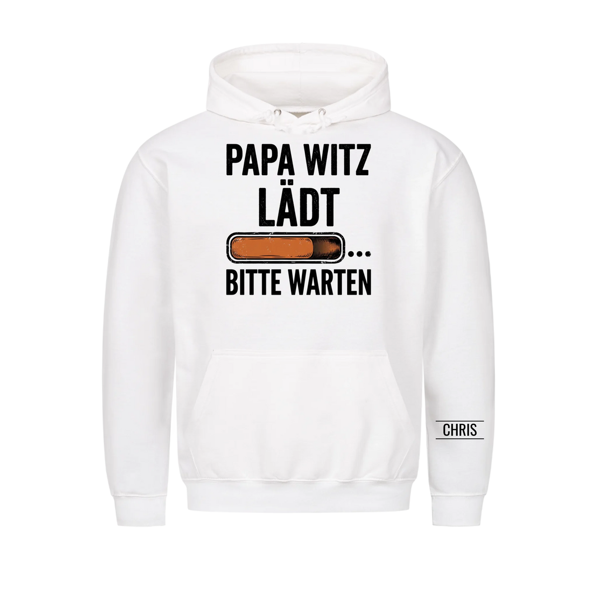 Papa Witz lädt Bitte warten - Lustiges Geschenk für Papa, Ehemann & Opa - Personalisiertes Shirt