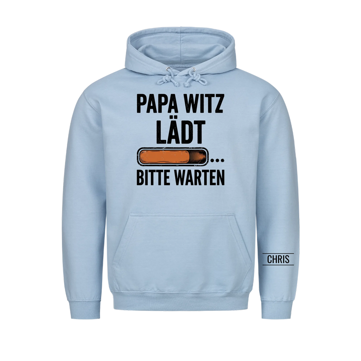 Papa Witz lädt Bitte warten - Lustiges Geschenk für Papa, Ehemann & Opa - Personalisiertes Shirt