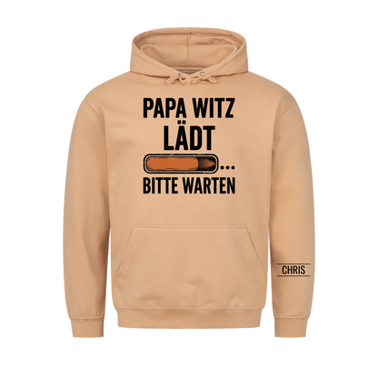 Papa Witz lädt Bitte warten - Lustiges Geschenk für Papa, Ehemann & Opa - Personalisiertes Shirt