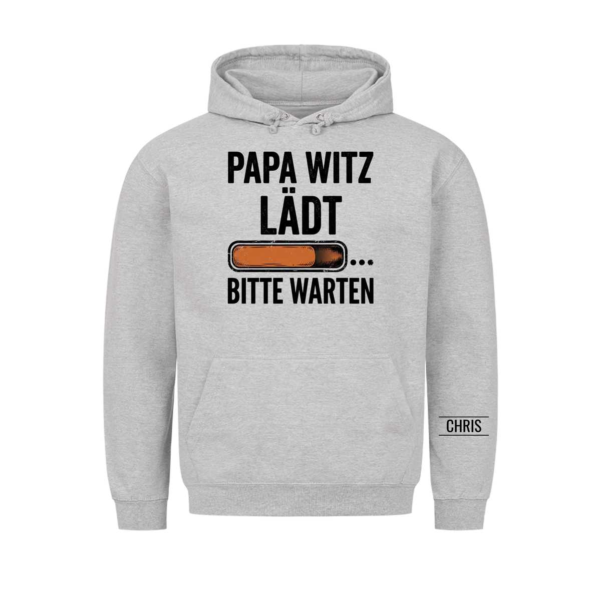 Papa Witz lädt Bitte warten - Lustiges Geschenk für Papa, Ehemann & Opa - Personalisiertes Shirt
