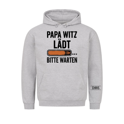 Papa Witz lädt Bitte warten - Lustiges Geschenk für Papa, Ehemann & Opa - Personalisiertes Shirt