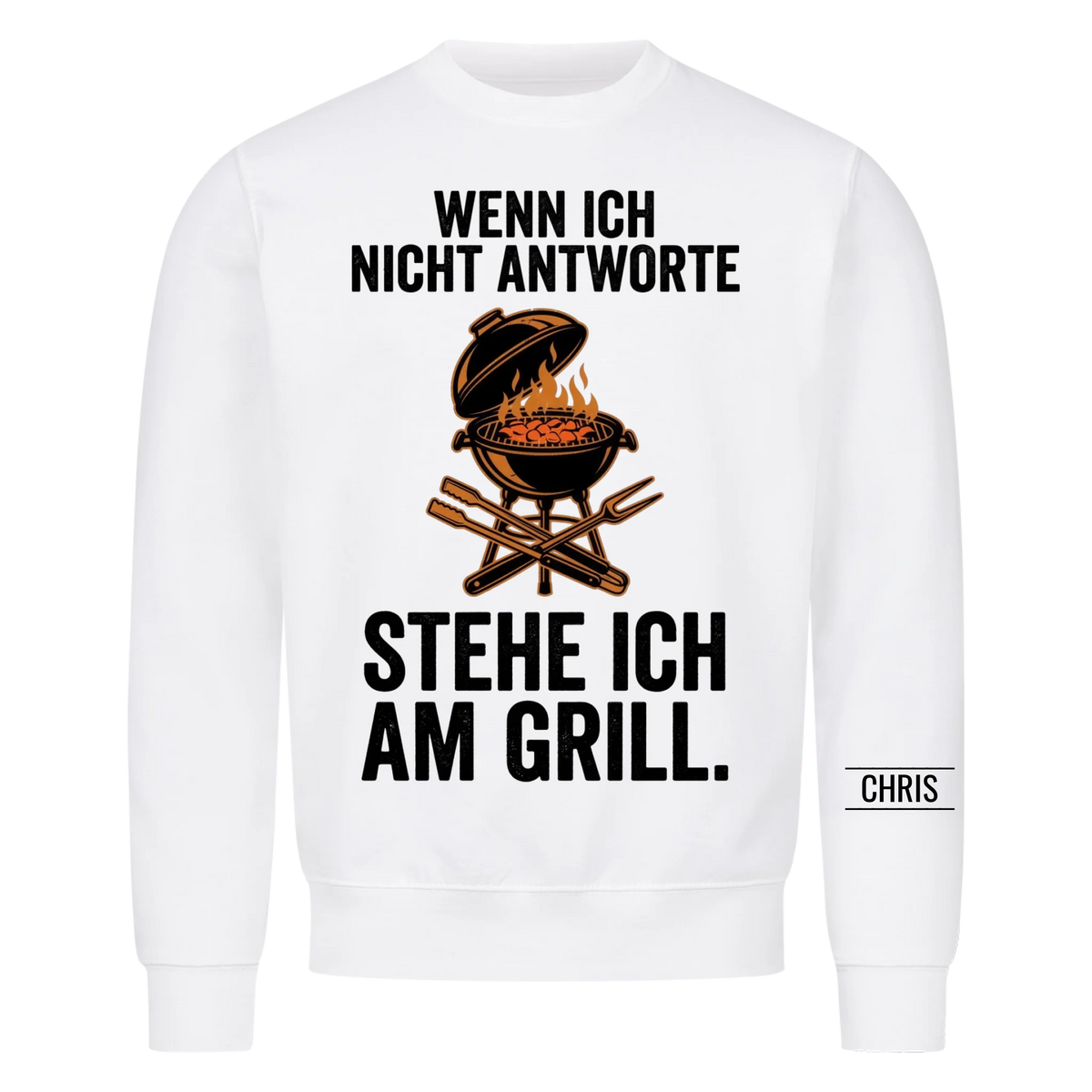 Stehe ich am Grill - Lustiges Geschenk für Männer, Ehemann, Papa, Opa & Grillmeister - Personalisiertes Shirt copy