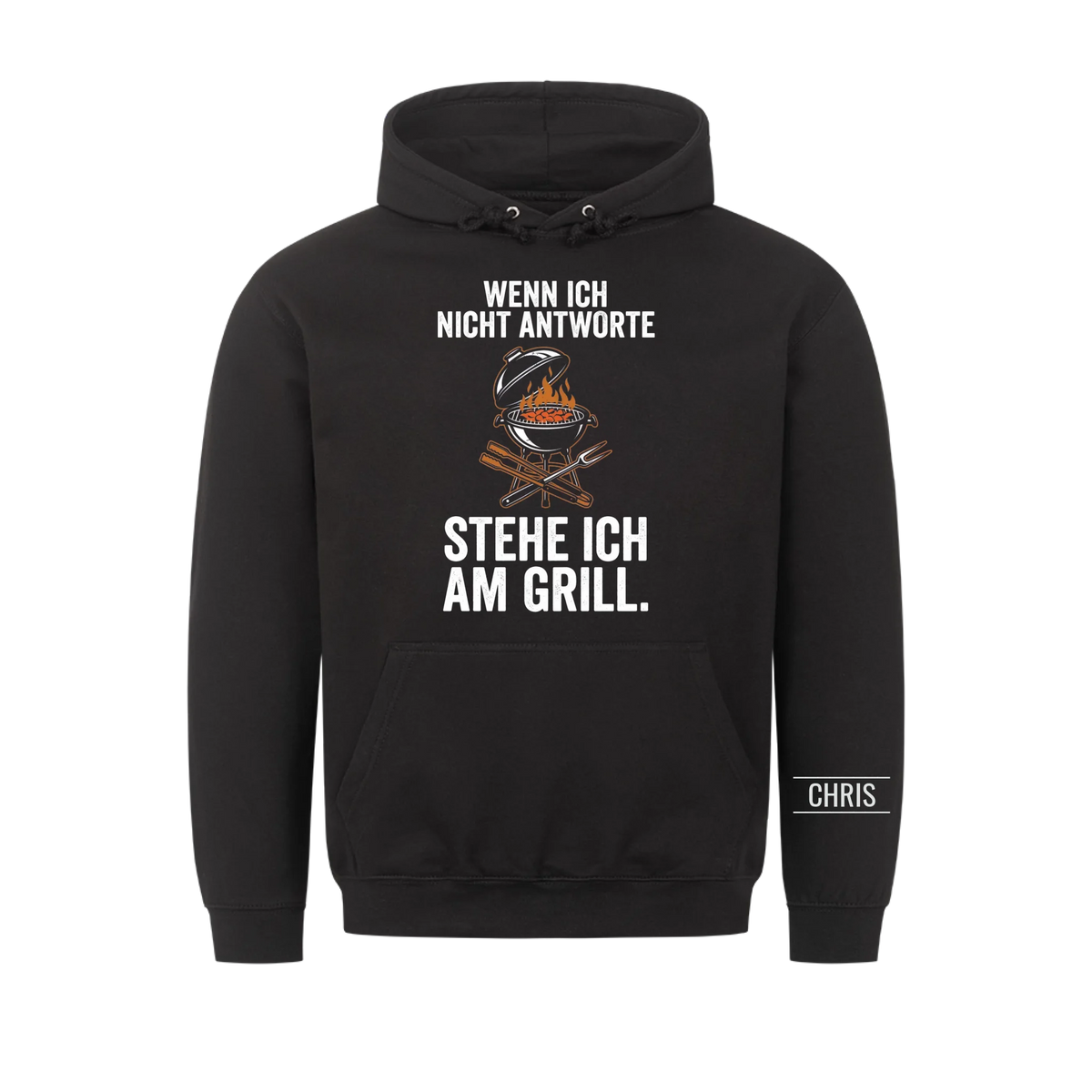 Stehe ich am Grill - Lustiges Geschenk für Männer, Ehemann, Papa, Opa & Grillmeister - Personalisiertes Shirt copy