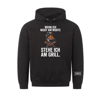 Stehe ich am Grill - Lustiges Geschenk für Männer, Ehemann, Papa, Opa & Grillmeister - Personalisiertes Shirt copy