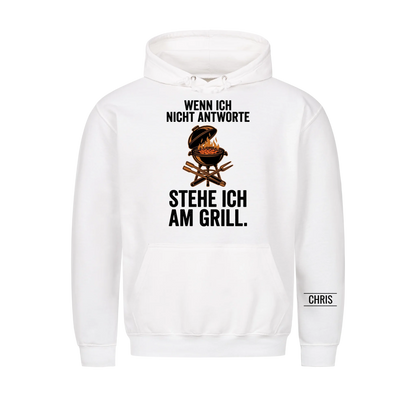 Stehe ich am Grill - Lustiges Geschenk für Männer, Ehemann, Papa, Opa & Grillmeister - Personalisiertes Shirt copy