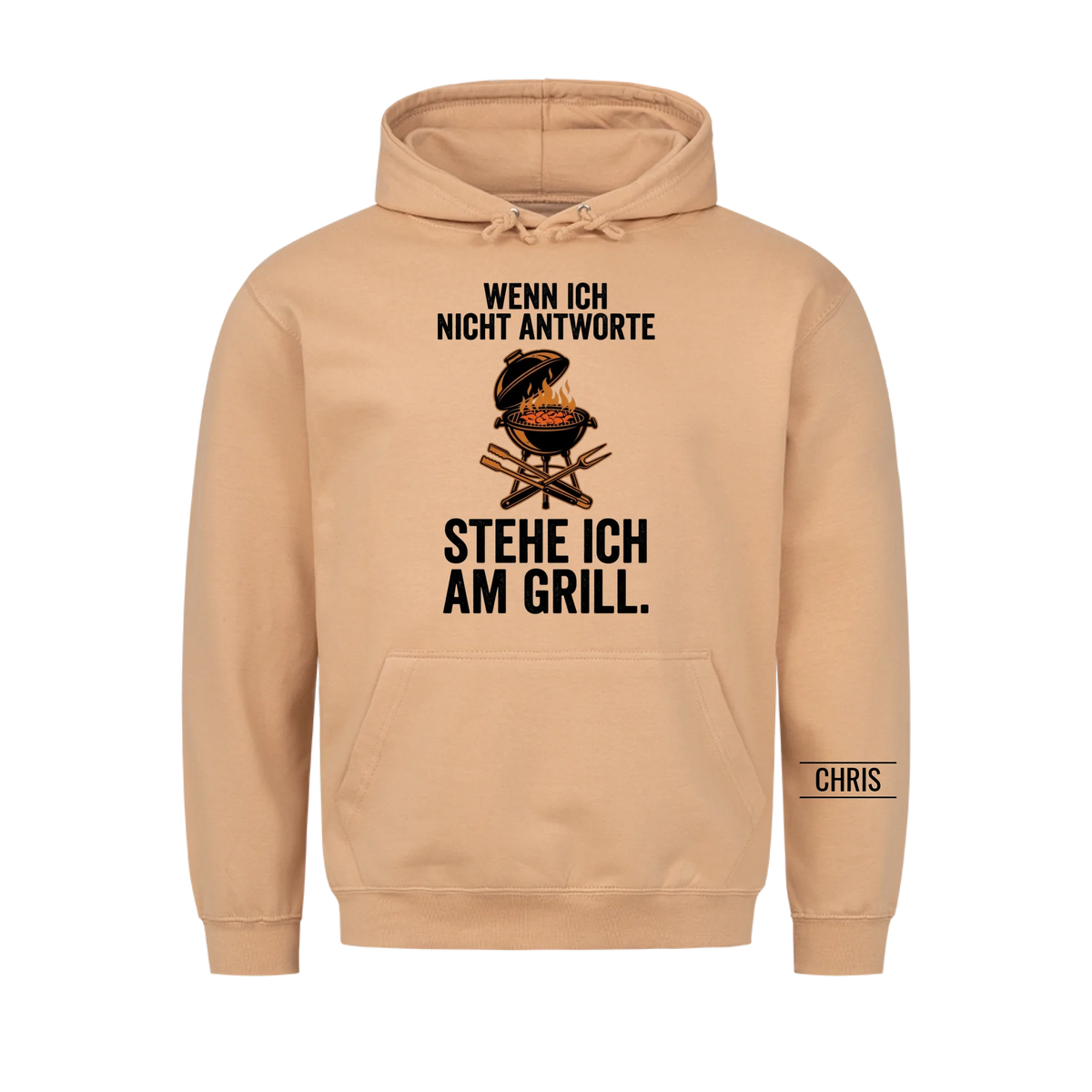 Stehe ich am Grill - Lustiges Geschenk für Männer, Ehemann, Papa, Opa & Grillmeister - Personalisiertes Shirt copy