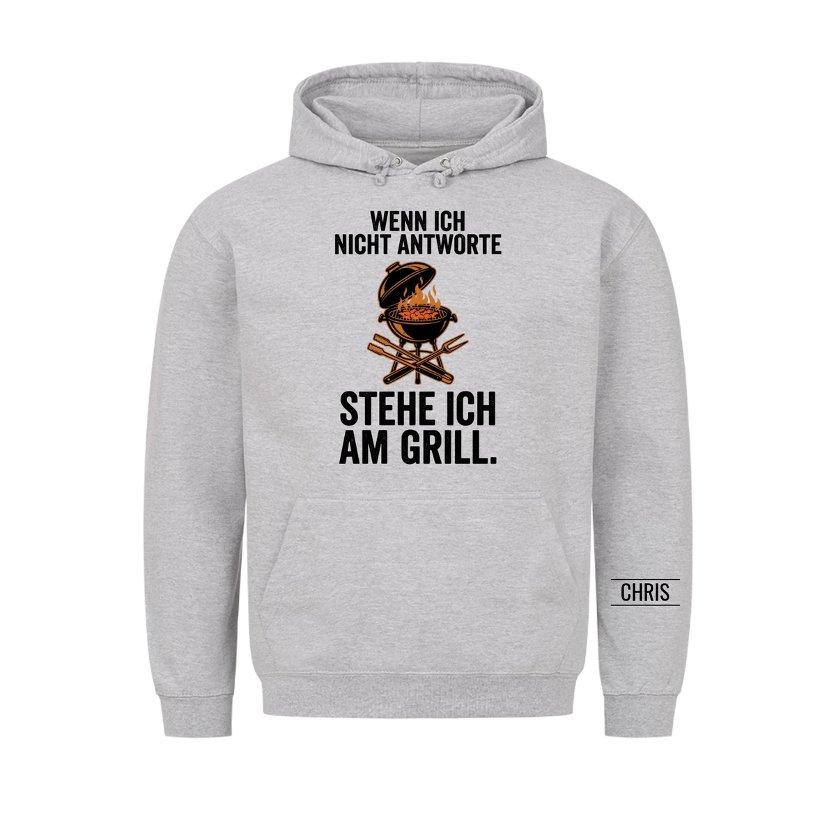 Stehe ich am Grill - Lustiges Geschenk für Männer, Ehemann, Papa, Opa & Grillmeister - Personalisiertes Shirt copy