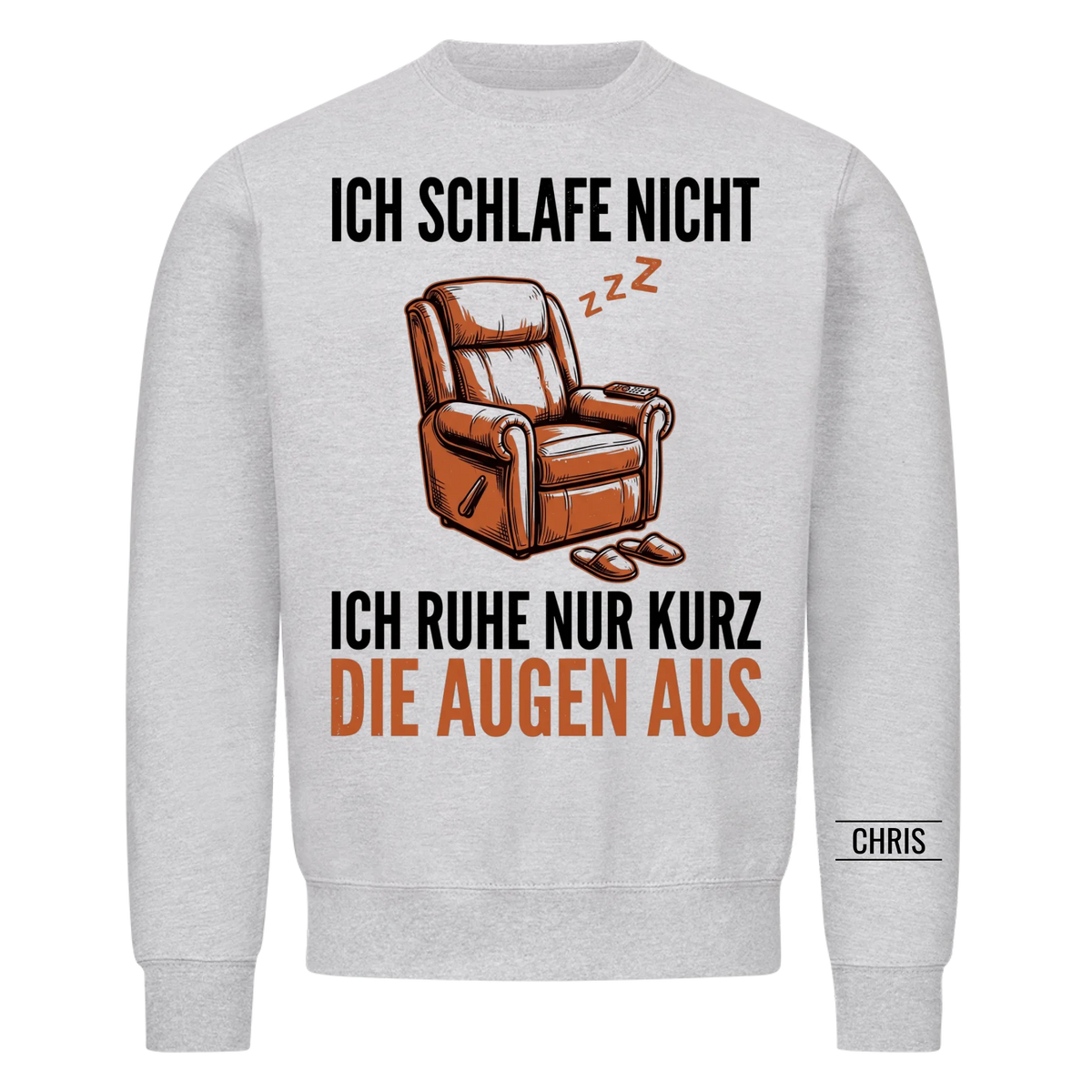 Ich schlafe nicht Ich ruhe nur kurz die Augen aus - Lustiges Geschenk für Männer, Ehemann, Papa & Opa - Personalisiertes Shirt