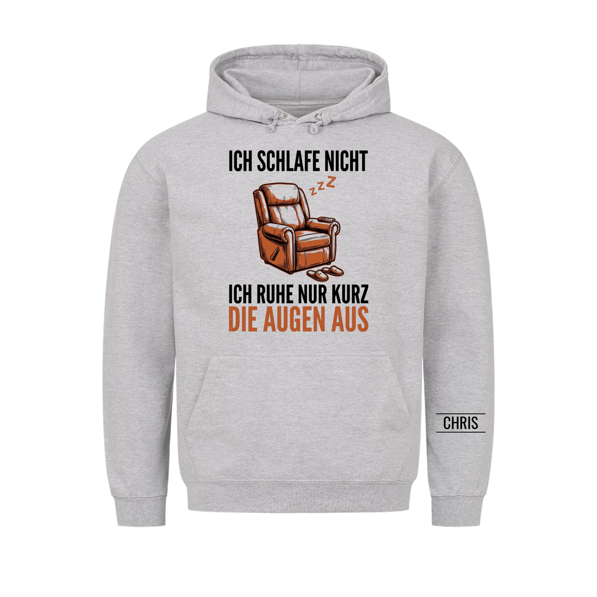 Ich schlafe nicht Ich ruhe nur kurz die Augen aus - Lustiges Geschenk für Männer, Ehemann, Papa & Opa - Personalisiertes Shirt