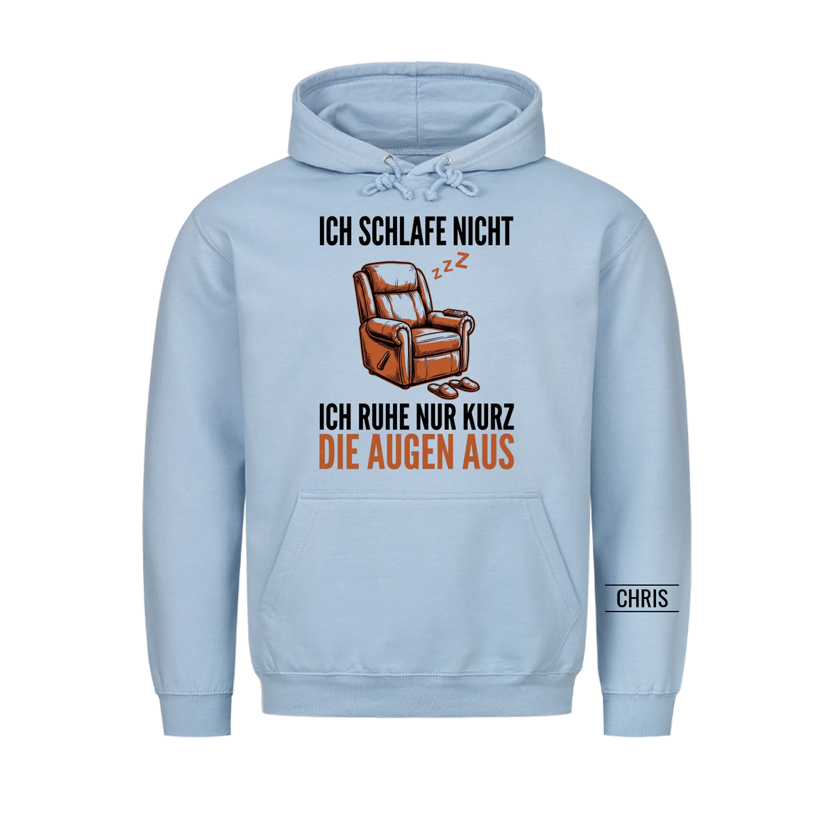 Ich schlafe nicht Ich ruhe nur kurz die Augen aus - Lustiges Geschenk für Männer, Ehemann, Papa & Opa - Personalisiertes Shirt